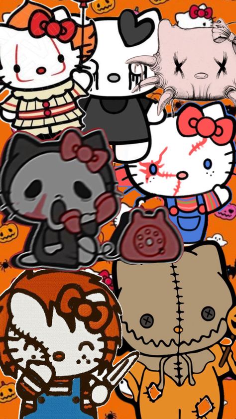 Hello Kitty Wallpaper Halloween Ipad, Hello Kitty Pennywise, Hello Kitty Wallpapers Ipad, Halloween Wallpaper Iphone Scary, Disney Wallpaper Ipad, Hello Kitty Ghostface, Hello Kitty Chucky, Scary Hello Kitty Wallpaper, Hello Kitty Scary