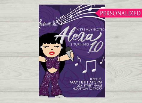 Selena Birthday Party, Selena Party, Selena Quintanilla Birthday, Selena Selena, Selena Quintanilla, 30th Birthday, Houston Tx, Birthday Invitations, Houston