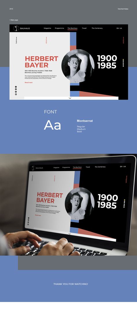 Bauhaus website/ Page about Herbert Bayer/ Bauhaus Website Design, Bauhaus Web Design, Herbert Bayer, Graphic Portfolio, Modern Website, Webpage Design, Portfolio Inspiration, Good Energy, Modern Graphic Design