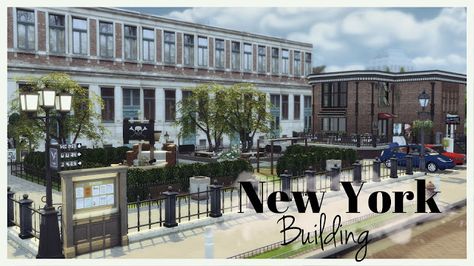 Sims 4 - New York Building (Lot Mods for download) Sims 4 Obscurus, Sims 4 Office Building, Sims 4 New York, Sims 4 Office, New York Building, New York Neighborhoods, New York Buildings, City Artwork, Tumblr Rooms