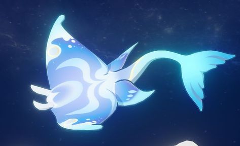 Manta Ray Creature Design, Anime Sea Creatures, Space Manta Ray, Glowing Sea Creatures, Water Monster Concept Art, Magical Sea Creatures, Fantasy Aquatic Creatures, Sea Dragon Character Design, Water Creature Design