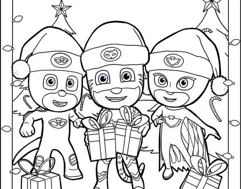 Pj Masks Images, Pj Masks Printable, Pj Masks Coloring Pages, Pj Masks Birthday Party, Mask Drawing, Toddler Art Projects, Christmas Pj, Black And White Picture Wall, Christmas Coloring