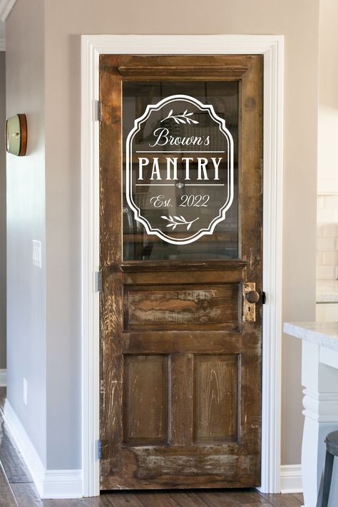 Custom Pantry Door Decal Pantry Decor Farmhouse Decor - Etsy Laundry Room Door Decal, Pantry Door Decals, Laundry Decal, Pantry Decal, Kitchen Decal, Custom Laundry Room, Pantry Decor, Pantry Sign, Laundry Room Art