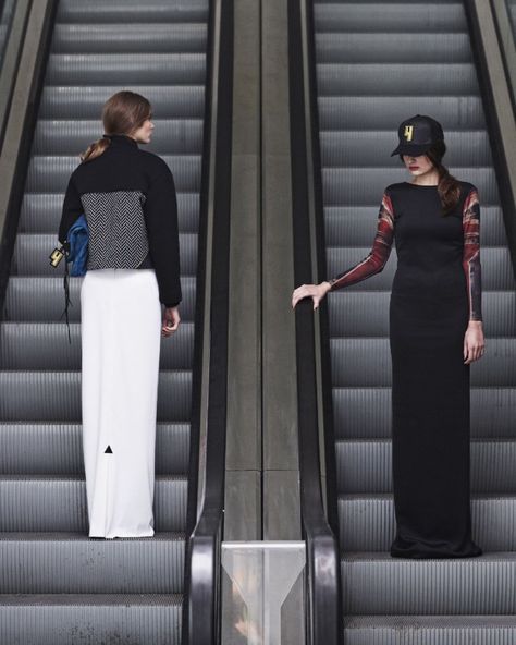 TheFours Mondaine Collection Offers Escalator Style 사진 촬영 포즈, Fashion Photography Inspiration, Photoshoot Concept, Ex Machina, Branding Photoshoot, Foto Inspiration, City Style, Photoshoot Inspiration, Fashion Photoshoot