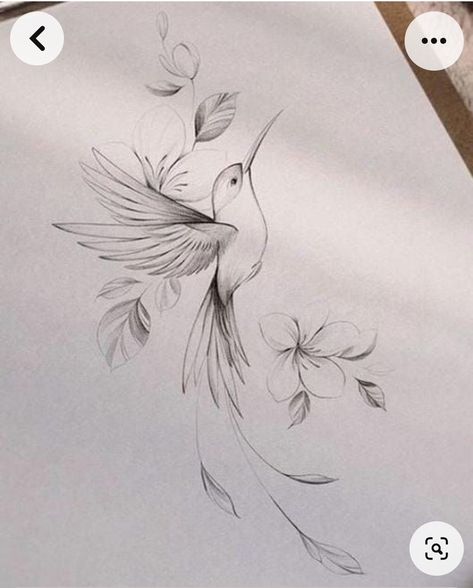 Hummingbird Flower Tattoos, Vogel Tattoo, Small Girly Tattoos, Blue Rose Tattoos, Flame Tattoos, Small Pretty Tattoos, Chest Tattoos For Women, Sun Tattoos, Gorgeous Tattoos