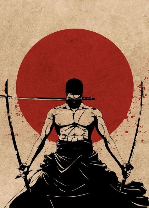 Roronoa Zoro, One Piece, Anime, Black