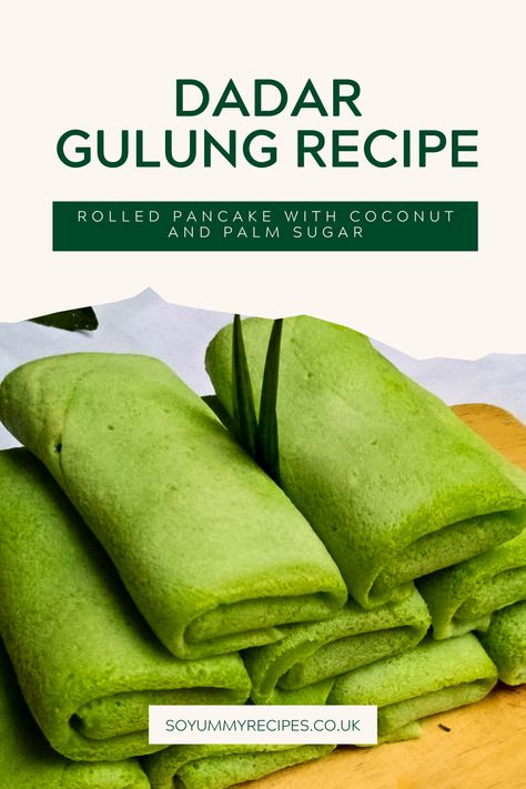 Pandan Recipe Sweets, Pandan Pancakes, Rolled Pancakes, Pandan Dessert, Asian Treats, Plan 2023, Flavored Pancakes, Indonesian Desserts, Indonesian Recipes