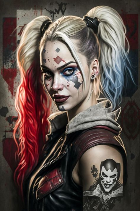 Margot Robbie Harley, Harley Quinn Quotes, Harley Quinn Artwork, Harley Quinn Comic, Harley Quinn Costume, Joker Wallpapers, Joker Art, Full Name, Harley Quinn Art