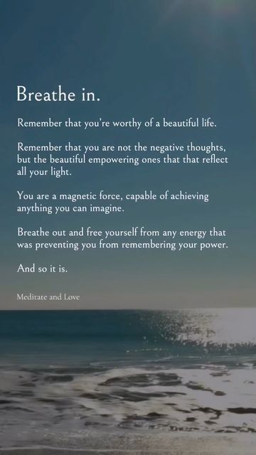 Meditate and Love ™ on Instagram: "I breathe in and remember my true Self, I breathe out and let go of everything I am not 🌬 #meditateandlove" Breathe And Remember Who Tf You Are, Breath In Breath Out Quotes, Breathe In Breathe Out, Breathe Quotes, My True Self, Everything I Am, Let Go Of Everything, Outing Quotes, Breathe Out