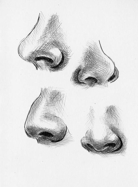 10 Amazing Nose Drawing Tutorials & Ideas - Brighter Craft Easy Nose Drawings, Sketch Nose, Nose Drawing, 얼굴 그리기, Cool Pencil Drawings, 흑백 그림, Soyut Sanat Tabloları, Drawing Templates, Pencil Art Drawings