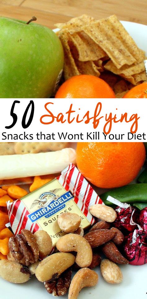 50 healthy and satisfying snacks that won't kill your diet Snacks When Dieting, Snacks To Replace Sweets, Semi Healthy Meals, Snacks For Losing Weight Healthy Eating, Healthy Ish Snacks, Healthy Satisfying Snacks, Healthy Crunchy Snacks Store Bought, Semi Healthy Snacks, Perfect Snacks