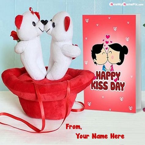 2022 Latest Best Wishes For Love, Wife, Husband, Girlfriend, Boyfriend Name Writing Happy Kiss Day Greeting Card Download Online Free, customized Name Print Most Popular New Unique Images Editing, Make your Name Photo Create Romantic Kissing Day Celebration Wallpapers Download Free. Happy Kiss Day Photo, Kiss Day Photos, Happy Kiss Day Images, Kiss Day Images, Happy Kiss Day, Valentine Day Week, Happy Valentines Day Wishes, Boyfriend Kissing, Day Name