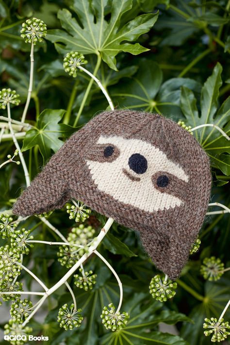 Crochet Sloth Hat, Knitted Gifts, Planters Ideas, Beanie Knitting Patterns Free, Crochet Sloth, Animal Socks, Baby Hat Knitting Pattern, Knitting Patterns Free Scarf, Hat Patterns Free