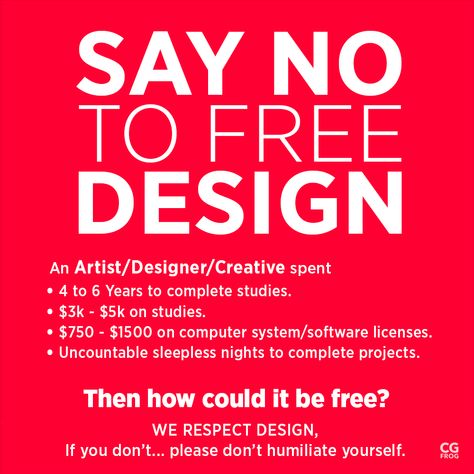 We all designers must "Say No to Free Designs" I've lost $50,000. If only I hadn’t free designs for so many years, who knows, maybe I could buy a sports car... #DesignersLife #Design #Freelancer #GraphicDesign Say No To Free Design, Graphic Design Memes, Design Quotes Inspiration, Graphic Design Quotes, Dream Goals, Mixtape Cover, Publicidad Creativa, Design Theory, Creativity Quotes