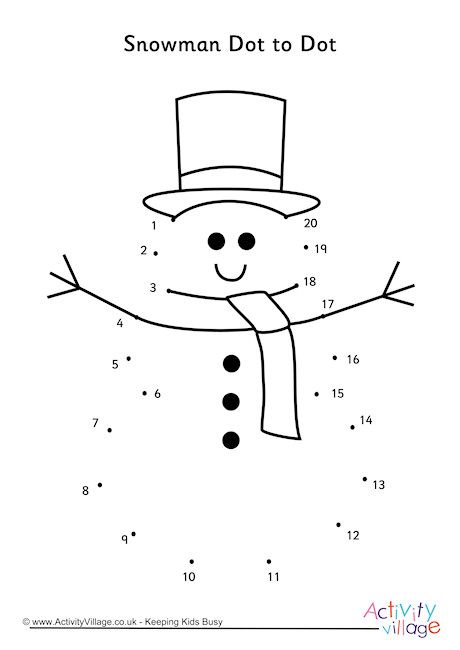 Snowman Dot to Dot Dot To Dot Kindergarten, Winter Crafts For Kindergarten, Dot To Dot Christmas, Snowman Worksheet, Christmas Dot To Dot, Joining Dots, Activity Village, Dot Worksheets, Christmas Worksheets