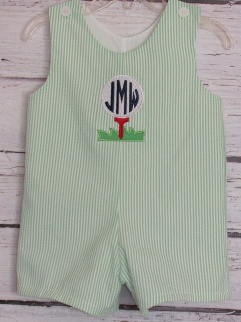 Boys Golf, Boy Monogram, Jon Jon, Baby Dedication, Baby Boy 1st Birthday, Themed Birthday Party, 1st Boy Birthday, Boys Clothing, Golf Outfit