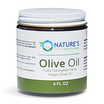 Nature's Salves and Soaps Fully Ozonated 100% Organic Cold Pressed Extra Virgin Olive Oil - 4 Oz - * Glass Jar * Ozonated Olive Oil, Cocoa Butter Cream, Natural Oils For Skin, Organic Extra Virgin Olive Oil, Body Moisturizers, Organic Olive Oil, Hand Body, Insect Bites, Hand Body Lotion