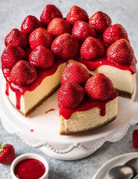 Dessert Time (@DessertPassion) on X Cheesecake Aesthetic, Pastry Desserts, Cake Mix Cookies, Strawberry Cheesecake, Yummy Cookies, Food Obsession, Cheesecake Recipes, Food Design, Food Pictures