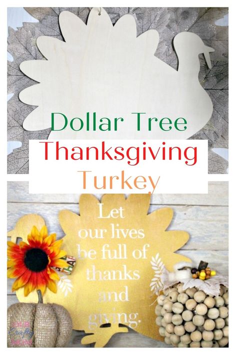 Dollar Tree Turkey Wood Cutout Diy, Dollar Store Thanksgiving Crafts, Thanksgiving Crafts To Sell, Turkey Decorations Diy, Thanksgiving Crafts Kids, Turkey Diy Crafts, Crafts Thanksgiving, Diy Turkey, Thanksgiving Crafts Diy