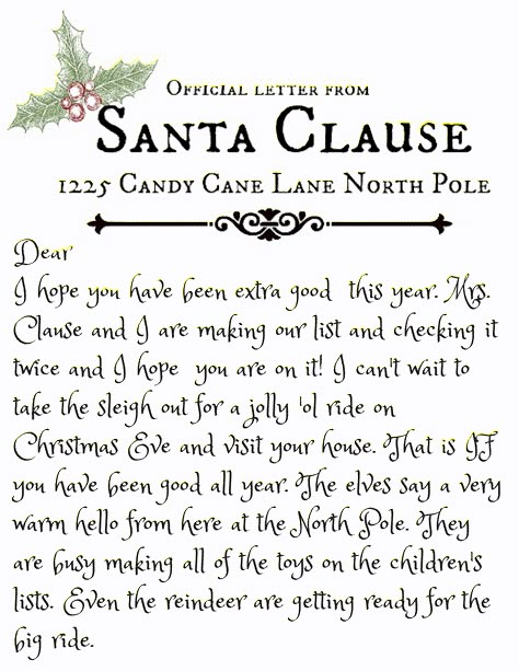 Shared with Dropbox Santa Message, Christmas Santa Letter, Free Printable Santa Letters, Christmas Letter From Santa, Free Letters From Santa, Library Christmas, Letters From Santa, Santa Claus Letter, Fall Fair