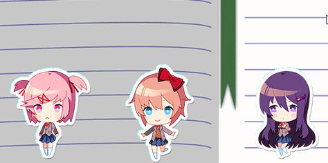 Ddlc Banner Gif, Yuri Ddlc Banner, Ddlc Gif, Ddlc Banner, Toro Inoue, Oki Doki, Doki Doki Literature Club, Banner Gif, Psychological Horror