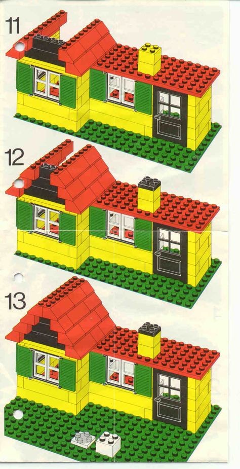 Old LEGO® Instructions | letsbuilditagain.com Lego Creations Instructions, Lego Diy Crafts, Lego Basic, Minecraft Lego, Lego House Ideas, Lego Building Instructions, Diy Lego, Lego Club, Construction Lego