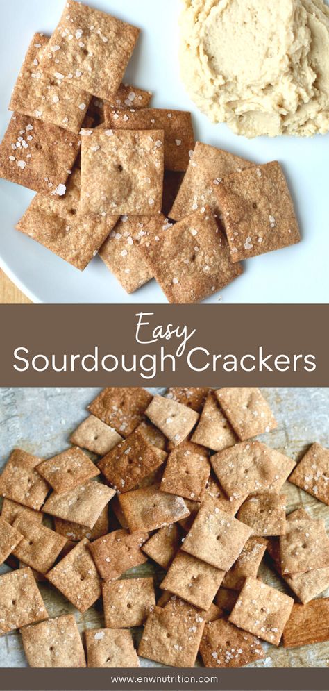 Sourdough Wheat Thins, Whole Wheat Crackers Recipe, Wheat Crackers Recipe, Sourdough Discard Crackers, Discard Crackers, Homemade Sourdough Bread Recipes, Sourdough Crackers, Recipe Using Sourdough Starter, Cracker Recipe