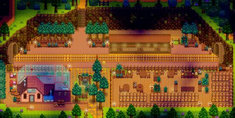 Stardew Mods, Stardew Ideas, Stardew Farm, Stardew Farms, Fancy Farm, Stardew Valley Layout, Stardew Valley Tips, Stardew Valley Farms, Stardew Valley Fanart