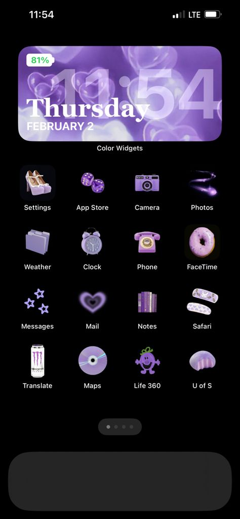 Ios 16 soft pastel dark purple aesthetic iphone 13 pro max home screen lock screen widget Home Screen Layout Purple, 13 Pro Max Home Screen, Purple Aesthetic Iphone, Ipad Home Screen Layout, Aesthetic Iphone 13, Ipad Home Screen, Pastel Dark, Home Screen Lock Screen, Screen Lock