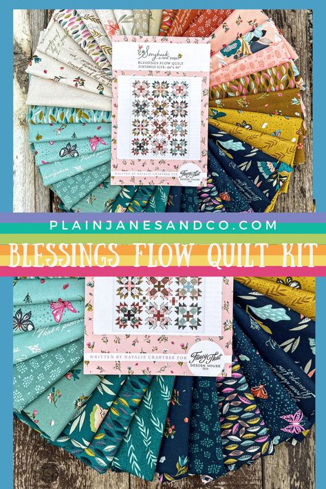 Get the Blessings Flow confident beginner quilt kit featuring Songbook A New Page by Fancy That Design House from Plain Janes and Co quilt shop. Songbook Fabric Quilt, Beginner Quilt, Beginner Quilt Patterns, Pdf Quilt Pattern, How To Finish A Quilt, Quilt Kit, Quilting Fabric, Quilt Shop, Design House