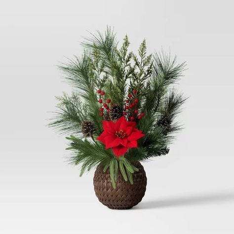 Wondershop : Page 2 : Target Artificial Christmas Arrangements, Placemat Display, Noble Fir Christmas Tree, Holiday Flower Arrangements, Christmas Plant, Winter Floral Arrangements, Plant Arrangement, Traditional Holiday Decor, Artificial Christmas Garland