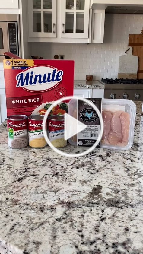 Smart School House (@smartschoolhouse) has created a short video on TikTok with music Camptown Throwdown V1. | EASY + DELICIOUS Chicken & Rice Dinner! 1.5 cups uncooked rice, 3 soups, seasoned chicken (salt, pepper, onion powder, or as desired). 350 for 60 mins | CREAM OF CELERYCREAM OF CHICKENCREAM OF MUSHROOM | MINUTE RICE | SEASONEDCHICKEN TENDERS | ... Minute Rice Crockpot Recipes, Minute Rice And Chicken Recipes, Crockpot Chicken And Minute Rice Recipes, Chicken And Rice Recipes Cream Of Mushroom, Chicken And Rice With Cream Of Mushroom, Rice With Cream Of Mushroom Soup, Chicken And Rice With Cream Of Chicken, Cream Of Chicken And Rice Soup, Chicken And Minute Rice Crockpot