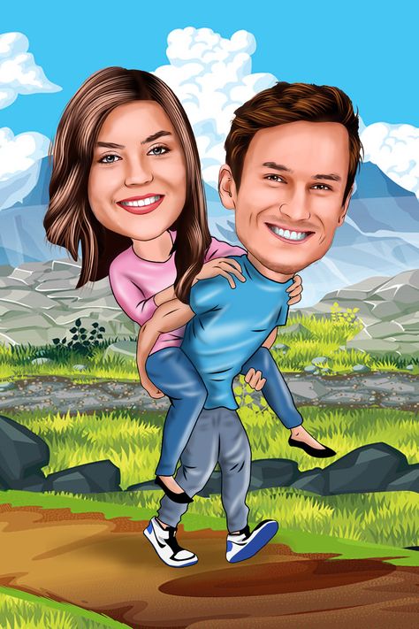 Couple Caricature Caricature Drawing Couple, Couple Caricature Ideas, Funny Couple Caricature, Wedding Caricature Couple, Caricature Templates, Couple Caricature Wedding, Caricature Ideas, Caricature Photo, Caricature Family