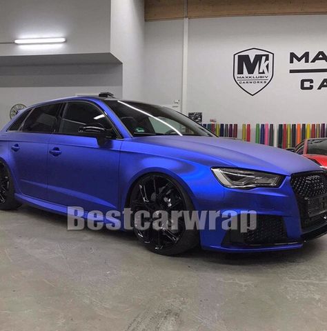 3M quality Satin Chrome Ice blue Vinyl Wrap Car wrap Covering with Air Bubble Free / initial Low tack glue PROTWRAPS 1.52x18m| | - AliExpress Blue Car Wrap Ideas, Vinyl Wrap Car Ideas, Half And Half Car Wrap, Car Wrap Color Ideas, Satin Car Wrap, Car Wrap Design Ideas Vinyls, Car Wrap Colors, Matte Cars, Blue Mustang