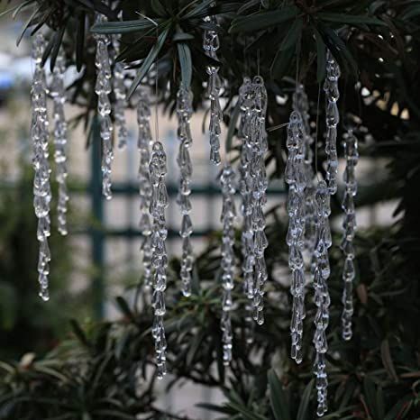 Christmas Snowflakes Decorations, Icicle Ornaments, Christmas Material, Acrylic Set, Christmas Pendant, Crystal Ornament, Winter Party, Seasonal Decorations, Glitter Christmas