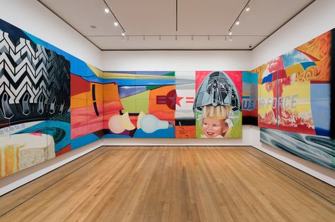 James Rosenquist, F-111, 1964–65, installation view as seen in "From the Collection: 1960–1969" at the Museum of Modern Art in New York.©2016 MUSEUM OF MODERN ART/MARTIN SECK James Rosenquist, Moma Museum, Jim Dine, Claes Oldenburg, Ellsworth Kelly, Nostalgic Images, Robert Rauschenberg, Jasper Johns, Oldenburg