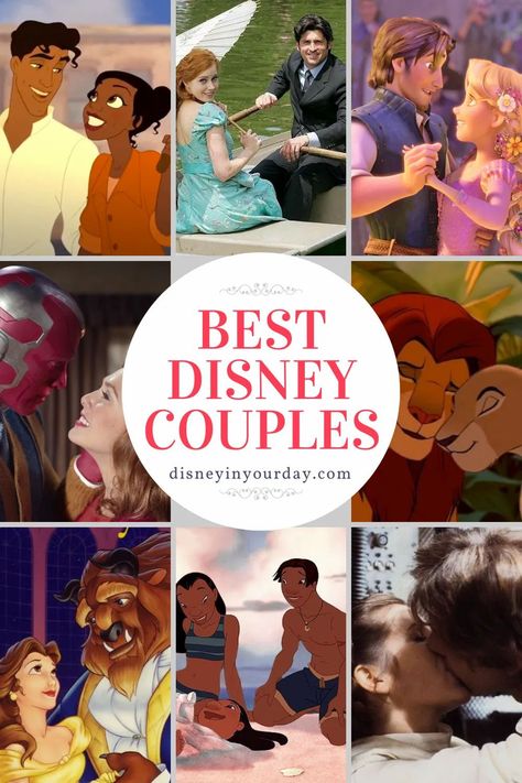 Who are the best Disney couples? - from animated couples in the classics, renaissance era, or more modern films, to live action, Star Wars, and Marvel, there are some great Disney couples. Who's your favorite? Disney in your Day Disney Couple Characters, Famous Couples In Movies, Disney Princess And Princes Couple, Disney Movie Couples, Disney Love Couples, Iconic Disney Duos, Couples In Movies, Disney Couples Fanart, Disney Princess Couples