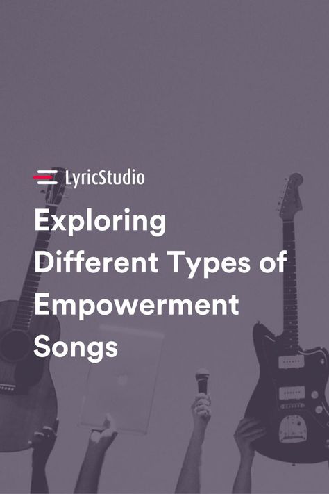 Empowerment songs are a powerful tool for inspiring and motivating people to take control of their lives and achieve their goals. #empowerment #empowermentsongs #songwriting Take Control, Different Types, Songwriting, Songs