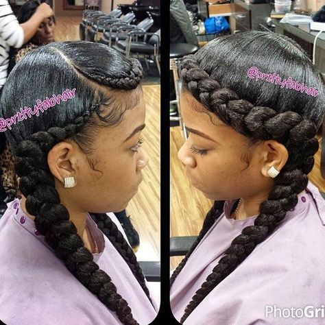 Weave Side Part, Feedin Braids, Ghana Braids Hairstyles, Casual Braids, Weave Hairstyles Braided, French Braid Ponytail, Two Braid Hairstyles, 2 Braids, Styles Braids