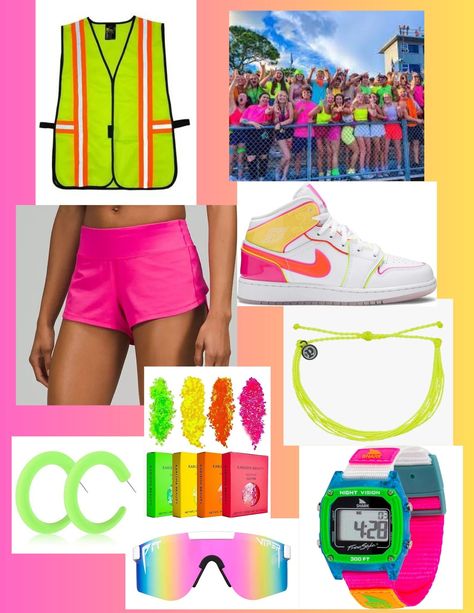 Football Players Costume, Fnl Outfits, Fnl Themes, Neon Football, Highschool Football, Tiktok Fits, Game Outfit, Neon Outfits, Football Game Outfit