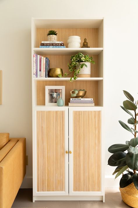 Ikea Billy Wallpaper, Billy Bookcase Drinks Cabinet, Ikea Billy Bookcase Decor, Adding Doors To Billy Bookcase, Billy Shelf Hack, Laiva Bookcase Hack, Billy Bookcase Wallpaper, Billy Ikea Ideas, Ikea Billy Oxberg Hack