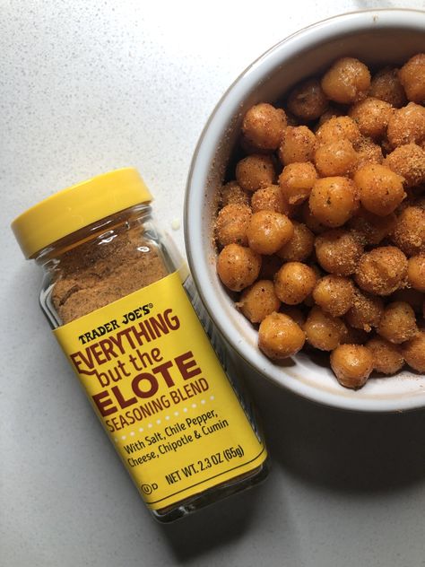 Crispy Chick Peas, Everything But The Elote Seasoning, Elote Seasoning, November Recipes, Veg Protein, Crispy Chickpeas, Chile Pepper, People Food, Gf Recipes