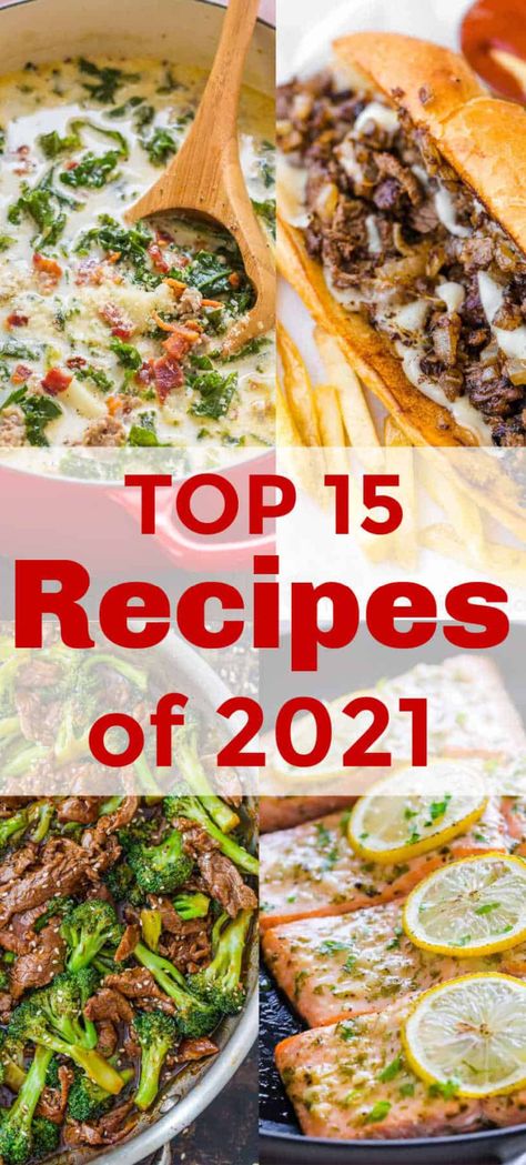 These were the most popular recipes of 2021 including the main course, salad, side dish, soup, and dessert recipes. Dinner Guests Recipes, Easy Fancy Dinner Recipes, Unique Dinner Recipes, Unique Dinner, Cooking Light Recipes, Fancy Dinner Recipes, Popular Dinner Recipes, Main Course Dishes, Gourmet Dinner