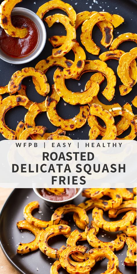 Honey Boat Delicata Squash, Vegan Delicata Squash, Winter Squash Recipes Crockpot, Delicata Squash Recipe Vegan, Cooking Delicata Squash, Delicata Squash Fries, Delicato Squash Recipes, Vegan Delicata Squash Recipe, Squash Delicata Recipes