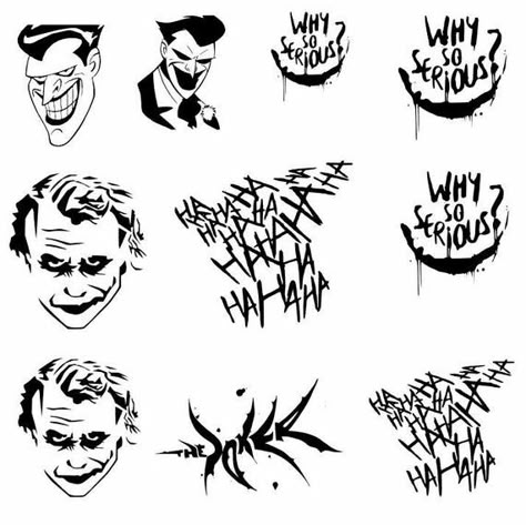 Batman Joker Tattoo, Joker Symbol, Joker Stencil, Joker Face Tattoo, Hahaha Joker, Joker Tattoo Design, Der Joker, Batman Tattoo, Joker Face