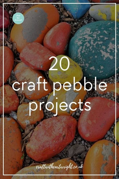 20 projects with craft pebbles - Craft with Cartwright Pebbles Painting Ideas, What To Do With Beach Rocks, River Stones Crafts Garden Art, Small Stones Crafts, Pebble Rock Art Ideas, Beach Rock Crafts Ideas, Pebble Craft Ideas, Garden Crafts Diy Yard Art Wood, River Rock Crafts Ideas