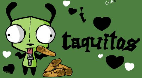 Gir + taquitos Scene Banner, Invader Zim Characters, 2000s Art, Scene Wallpaper, Scene Core, Rawr Xd, Scene Kids, Scene Emo, Invader Zim