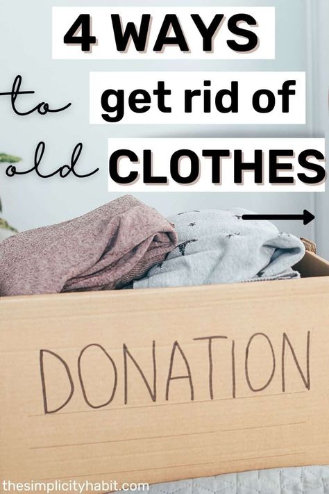 Have clothes in your closet that you never wear? Read on for the reasons people keep clothes they never wear and four ways to ethically get rid of clothes you no longer want. #declutter #simplify #clothes #wardrobe Get Rid Of Clothes, Closet Full Of Clothes, Frugal Habits, Clothes Wardrobe, Decluttering Inspiration, Life Challenge, Decluttering Ideas, Clothing Swap, Decluttering Tips