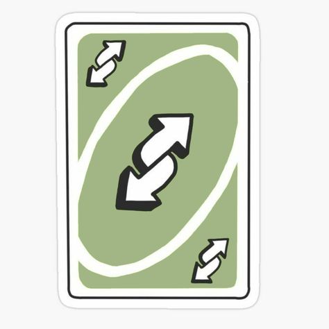 Uno Reverse Card, Reverse Card, Uno Reverse, Uno Cards, Sticker Design Inspiration, Preppy Stickers, Snapchat Stickers, Computer Sticker, Green Sticker