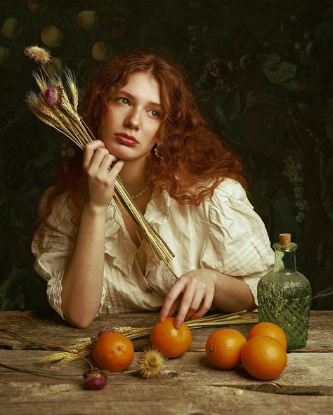 Classical Portrait Photography, Classic Portrait Photography, Old Masters Paintings Portraits, Painting Pose Reference, Old Masters Paintings, Irene Rudnyk, Rembrandt Portrait, Fruit Shoot, Painting Old